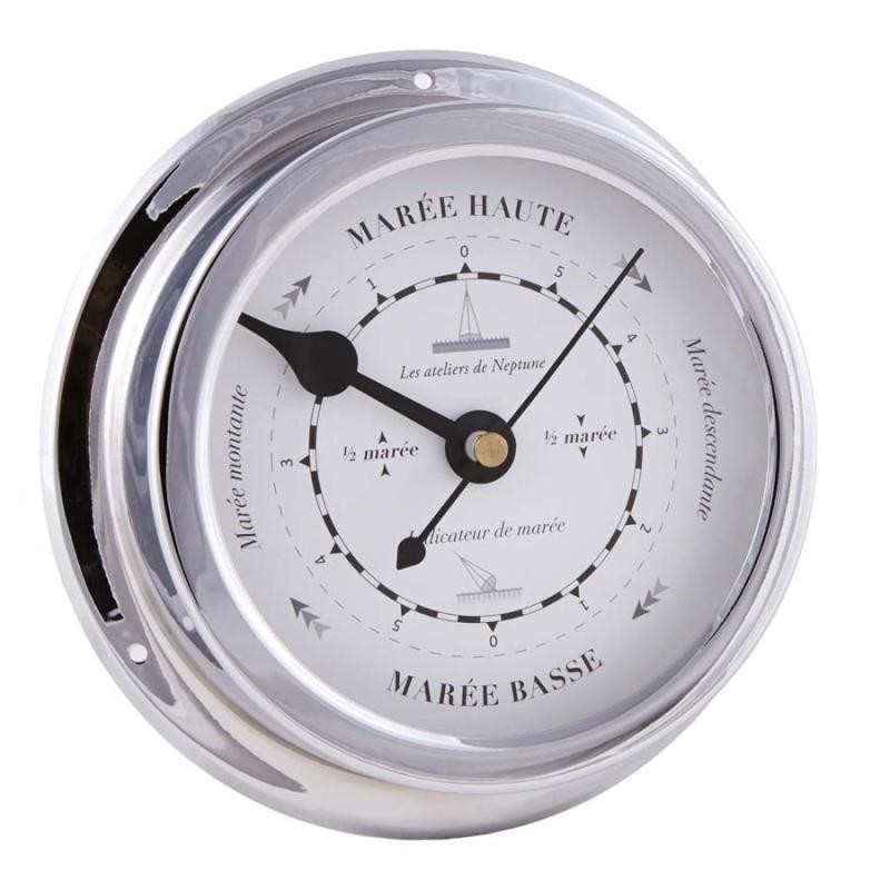 Indicateur de Marée Chromé Blanc/Noir 14.5 cm