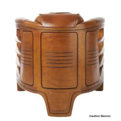 Fauteuil Monaco cuir vintage