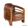 Fauteuil Monaco cuir vintage