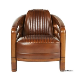 Fauteuil Monaco cuir vintage