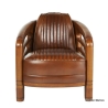 Fauteuil Monaco cuir vintage