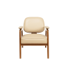 Fauteuil Alta Cuir White ivory