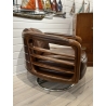 Fauteuil Riviera Tournant Sport Cuir Vintage