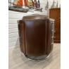 Fauteuil Riviera Tournant Sport Cuir Vintage