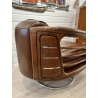 Fauteuil Riviera Tournant Sport Cuir Vintage