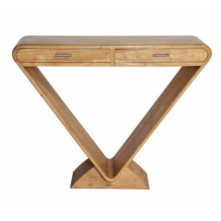 Console Icone 2 Tiroirs Naturel