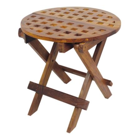 Table Ronde Pliante Palissandre