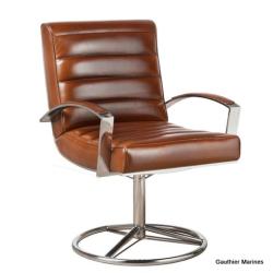 Fauteuil de bureau Madrid cuir brun