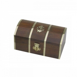 Coffret Ancre (pm - bois/laiton  - Dôme)