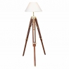 Lampe Trépied Bois (GM - Laiton brillant  - C-Palissandre)