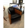 Fauteuil Canoë (Cuir - C- noir )