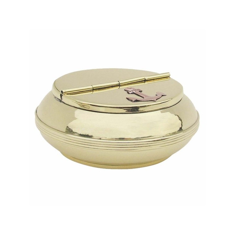 Cendrier de Poche  (gm - laiton brillant  - F-ancre)