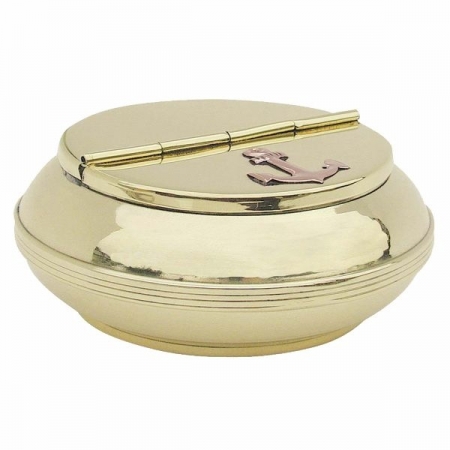 Cendrier de Poche  (gm - laiton brillant  - F-ancre)