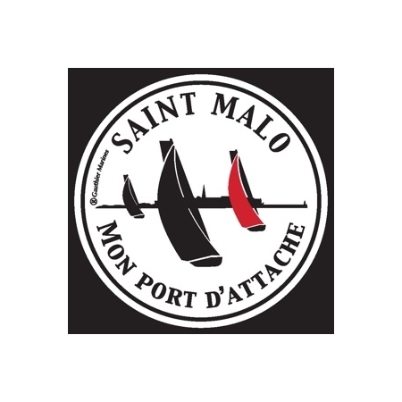 Sticker St Malo blanc